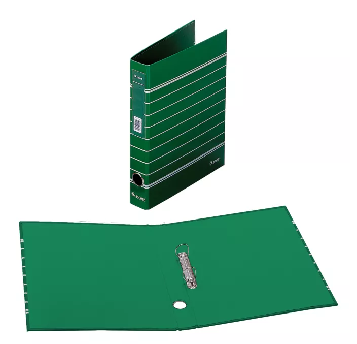 CARPETA 2 ANILLAS A4 RAYADO VERDE POLICOLOR DOHE 90145