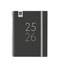 Agenda escolar 25/26 1/4 semana vista h sec negro finocam 634204026