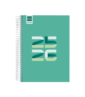 Agenda escolar 25/26 1/4 dia pagina cool verde finocam 645060926 - 645060926