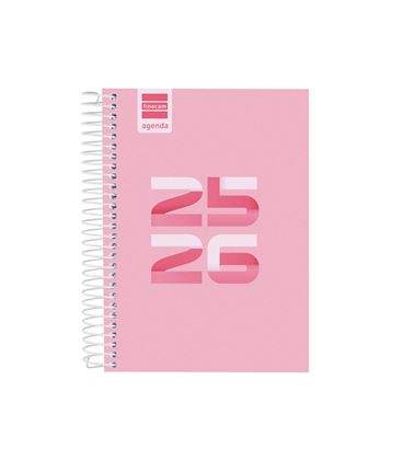 Agenda escolar 25/26 1/8 dia pagina cool rosa finocam 645020426 - 645020426