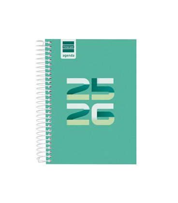 Agenda escolar 25/26 1/8 dia pagina cool verde finocam 645020926 - 645020926
