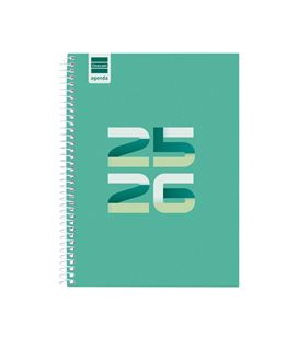 Agenda escolar 25/26 1/4 semana vista h cool verde finocam 645040926 - 645040926