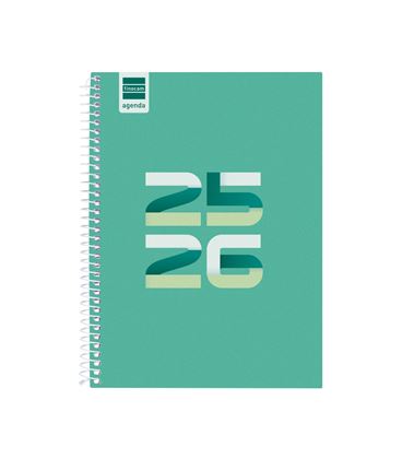 Agenda escolar 25/26 1/4 semana vista h cool verde finocam 645040926 - 645040926
