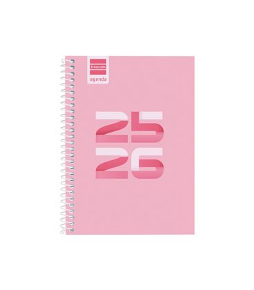 Agenda escolar 25/26 1/8 semana vista h cool rosa finocam 645000426 - 645000426