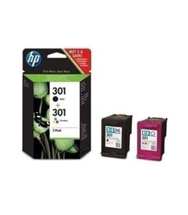 Cartucho origina 301 color y negro pack 2u hp n9j72ae