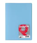 Carpeta 20 fundas fº azul pastel translucida poliplas grafoplas 01451291 - 01451291