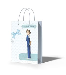 Bolsa regalo mediana lazo comunión niño biblia arguval 48787 - 48787