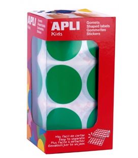 Gomet rollo circulo grande 33mm verde apli 17862 - 17862