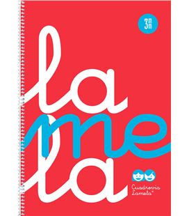 Cuaderno fº 3mm 80h 90g tapa plastic rojo fluor lamela 7ftp03rj - 7FTP03RJ