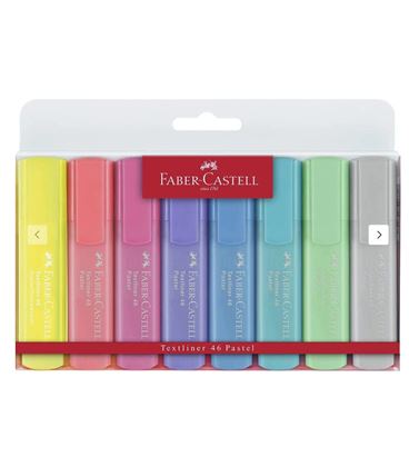 Marcador fluorescente pastel 8u textliner 46 faber 154681 - 154681