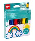 Tempera bote pincel colores basicos 6u 13ml apli 19415