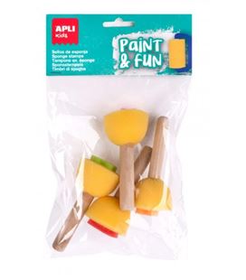 Sello esponja mango madera 4u ø 40x90mm apli 18714