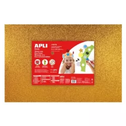GOMA EVA ORO PURPURINA 40X60 ESPESOR 2MM APLI 13175 13180