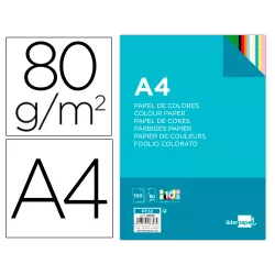 PAPEL A4 100H COLOR SURTIDO LIDERPAPEL PC52 28308