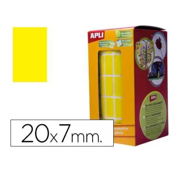 GOMET ROLLO RECTANGULAR 20X7MM AMARILLO APLI 4879