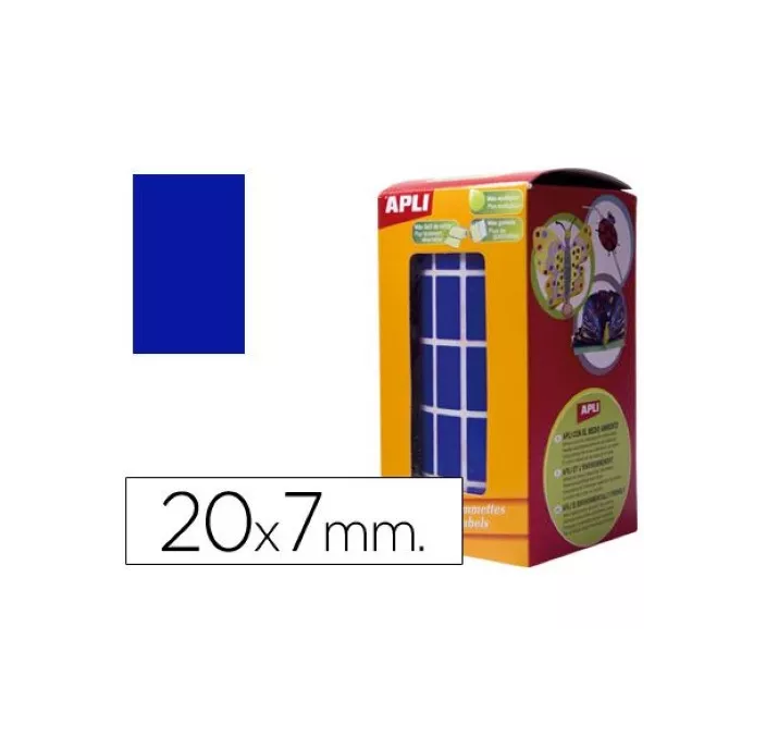 GOMET ROLLO RECTANGULAR 20X7MM AZUL APLI 4880
