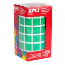 GOMET ROLLO CUADRADO MEDIANO 15MM VERDE APLI 12478