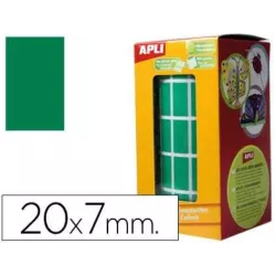 GOMET ROLLO RECTANGULAR PEQUEÑO 20X7MM VERDE APLI 4882