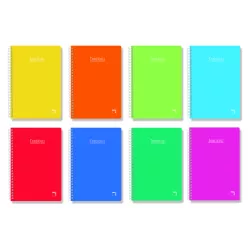 CUADERNO Fº PAUTA 3,5 80H 60GRS TAPA DURA COLOR PACSA 16224