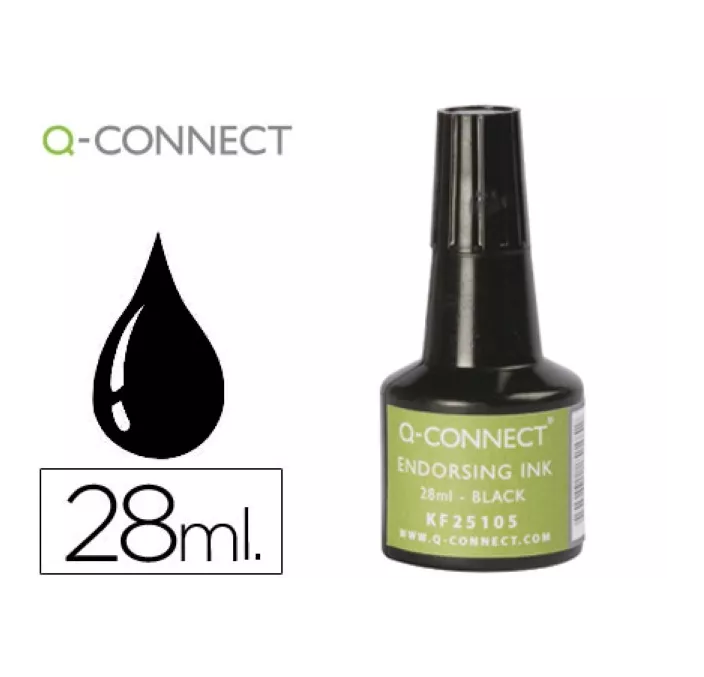 TINTA SELLAR 28ML APLICADOR FRASCO NEGRO Q-CONNETC KF25105
