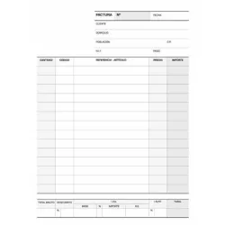 TALONARIO FACTURA 4º NATURAL 50H 2T APLI A-63 12701