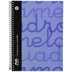 CUADERNO Fº 2,5MM 80H 70G TAPA DURA AZUL LAMELA 7FTE002A