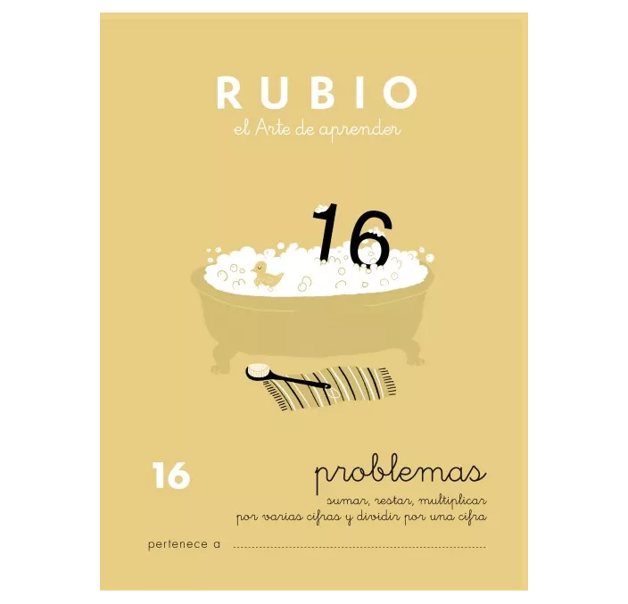 CUADERNO ESCOLAR PROBLEMAS Nº16 RUBIO 10971
