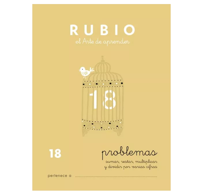 CUADERNO ESCOLAR PROBLEMAS Nº18 RUBIO 10973