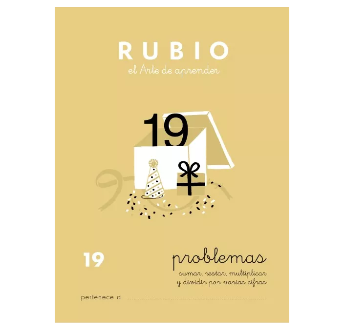 CUADERNO ESCOLAR PROBLEMAS Nº19 RUBIO 10974