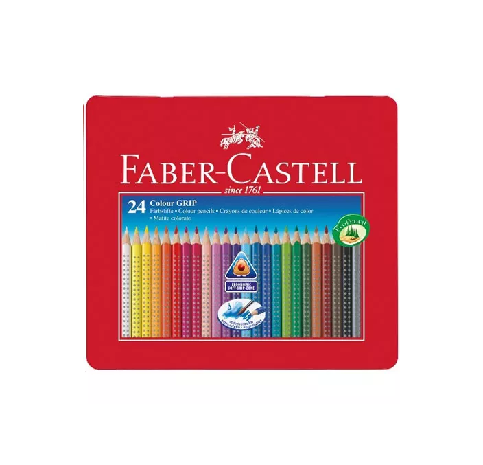 PINTURA ACUARELABLE ECOLAPICES TRIANGULAR 24U. FABER CASTELL 112423