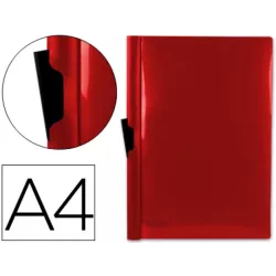 DOSSIER PINZA PP A4 30HJ ROJA LIDERPAPEL DP01 19062