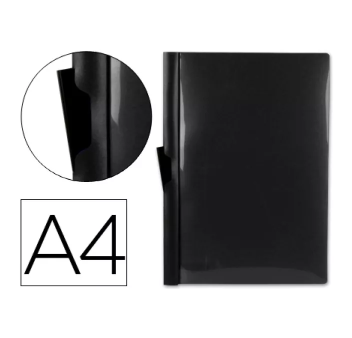 DOSSIER PINZA PP A4 30HJ NEGRA LIDERPAPEL DP04 19683