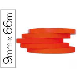 CINTA ADHESIVA 66MX9MM PVC ROJA Q-CONNECT KF10853 46510
