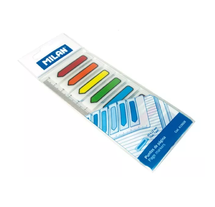 NOTA ADHESIVA MARCAPAGINA NEON 8 COLORES MILAN 419608