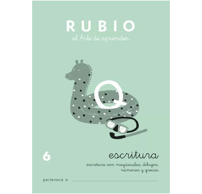 CUADERNO ESCOLAR ESCRITURA 6 RUBIO 10929