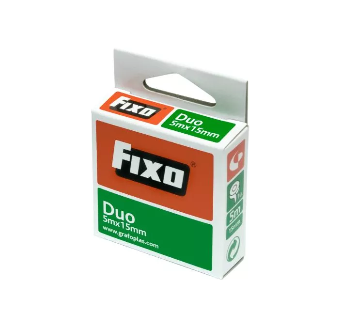 CINTA ADHESIVA DOBLE CARA 5M X 15MM INVISIBLE DUO GRAFOPLAS 75600300