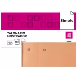 TALONARIO MOSTRADOR 50X110 MM TL10 NARANJA CON MATRIZ LIDERPAPEL 21853