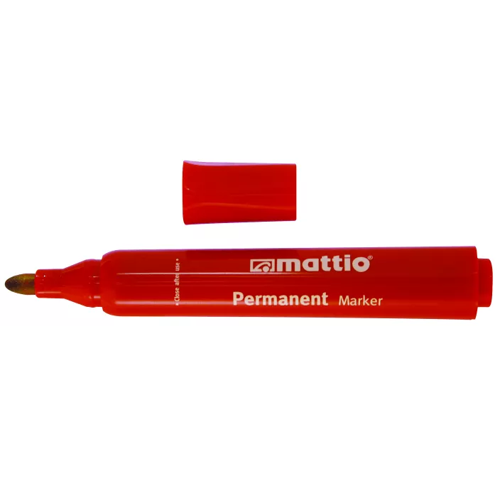 ROTULADOR PERMANENTE PUNTA CONICA 2,5MM ROJO MATTIO 49545