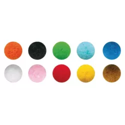 POMPONES COLORES SURTIDOS 5CM PACK 52UDS GRAFOPLAS 3049