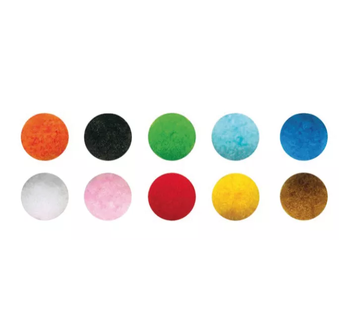 POMPONES COLORES SURTIDOS 5CM PACK 52UDS GRAFOPLAS 3049