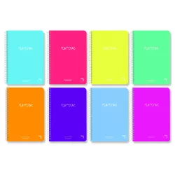 CUADERNO ESPIRAL Fº LISO 80H 90GRS MARGEN T/PP PLASTIPAC PACSA 16567