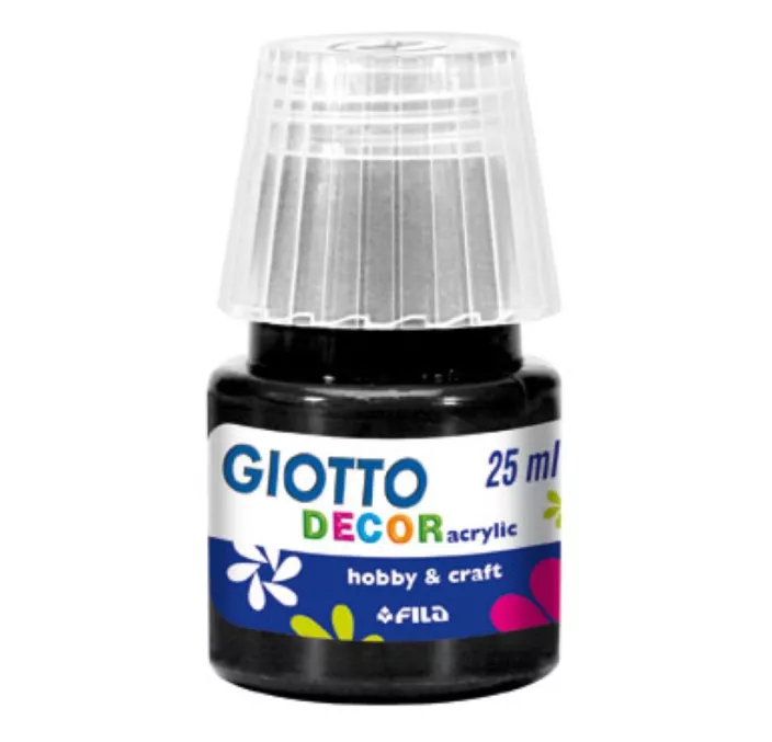 PINTURA ACRILICA 25ML NEGRA DECOR ACRYLIC GIOTTO 538124
