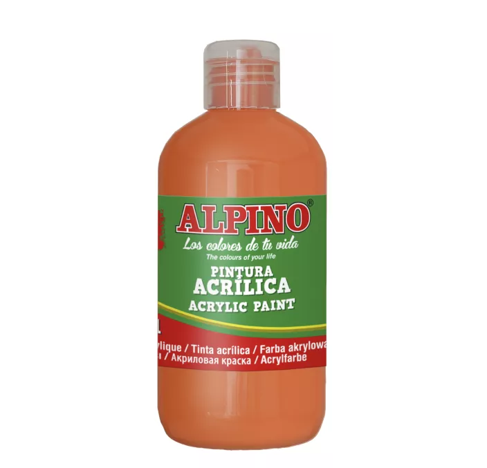 PINTURA ACRILICA BOTELLA 250 ML NARANJA ALPINO DV000022