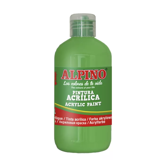 PINTURA ACRILICA BOTELLA 250 ML VERDE CLARO ALPINO DV000028