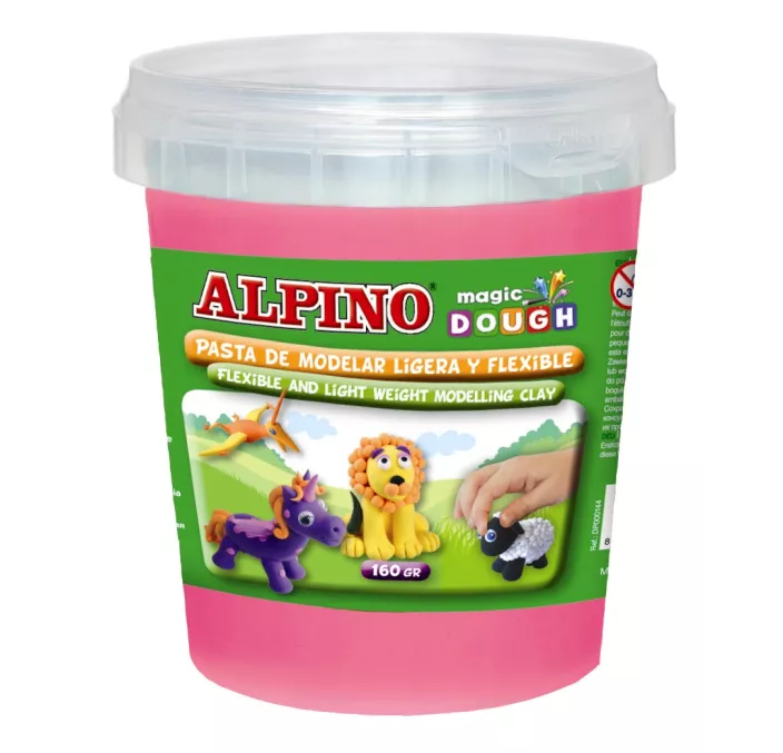 PASTA MODELAR BOTE 160GR ROSA MAGIC DOUGH ALPINO DP000172