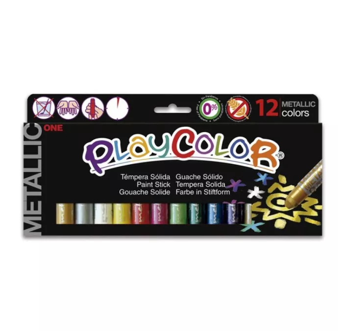 TEMPERA SOLIDA METALICA 12 UDS 5G POCKET COL. SURT. PLAYCOLOR