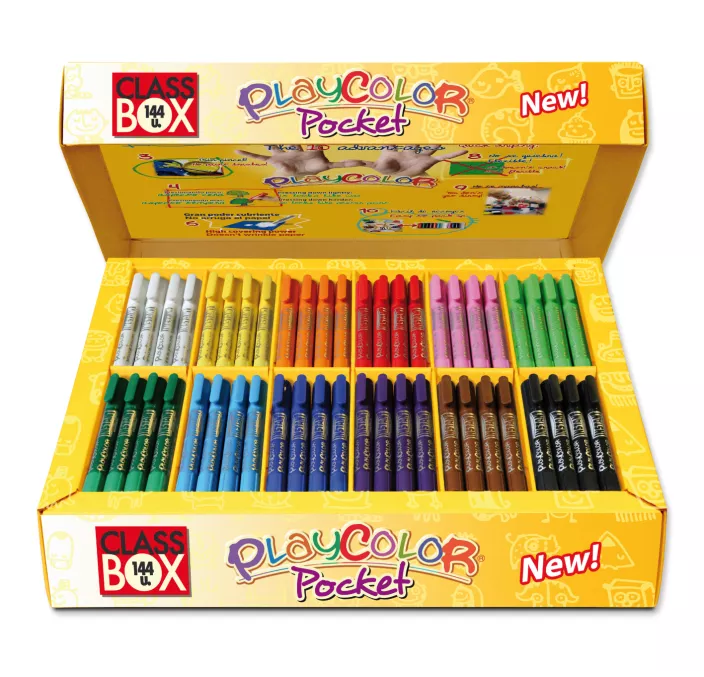 TEMPERA SOLIDA CLASS-BOX 144 UDS. 5G POCKET PLAYCOLOR DUNSA