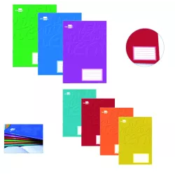 LIBRETA A5 32HJ 60G CUADRO 6MM MRG T/CARTONCILLO PLASTIFICADO LIDERP. 22527