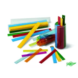 REGLA 16CM BOTE 100 UDS. PLASTICO COLORES FLUOR FAIBO
