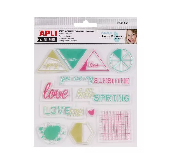 SELLO ACRILICO 12 UNIDADES SURTIDOS JUDY ALONSO APLI 14203